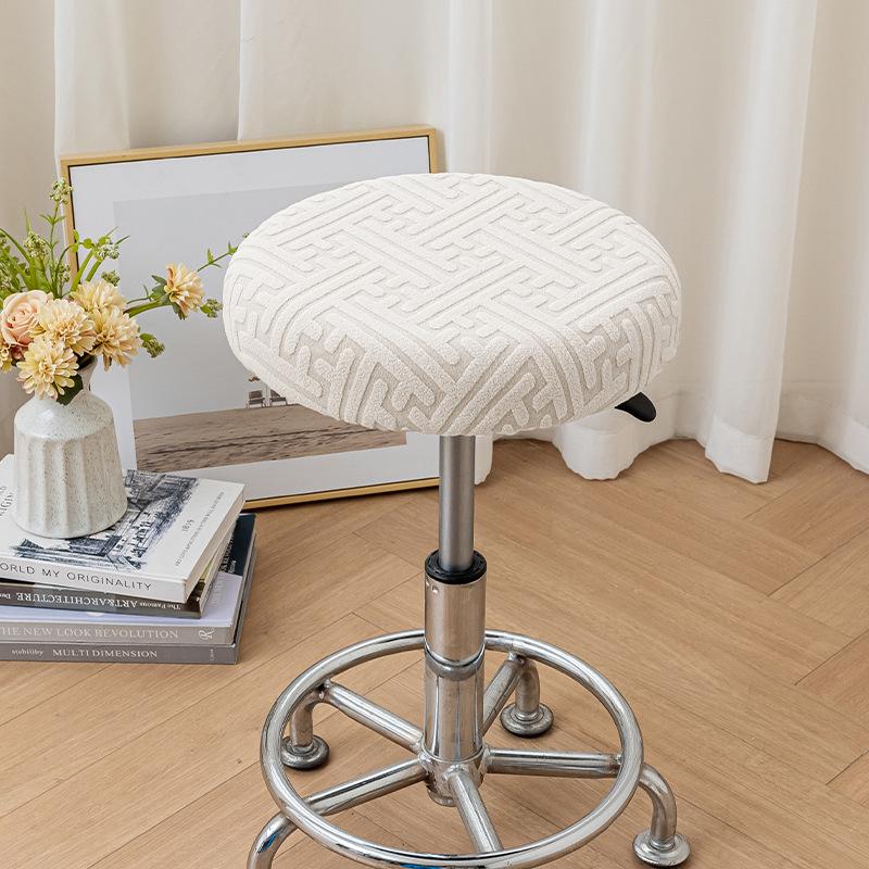 Round Chair Cover Half-pack Stool Cover Beauty Salon Swivel Chair Cover Bar Stool Cushion Lift Protection Cover