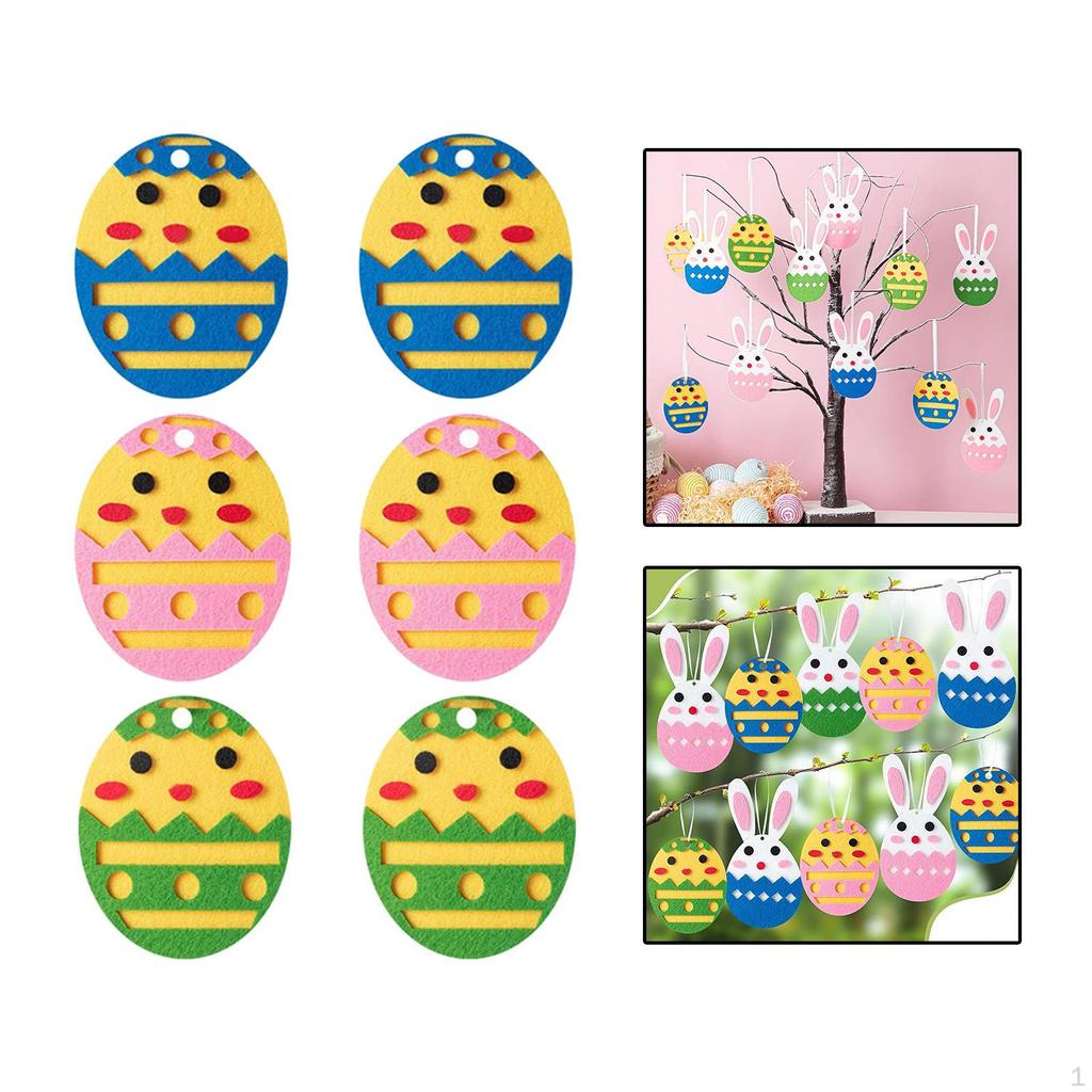 6 Pcs Easter Ornaments Hanging Decorations for Props Decoration