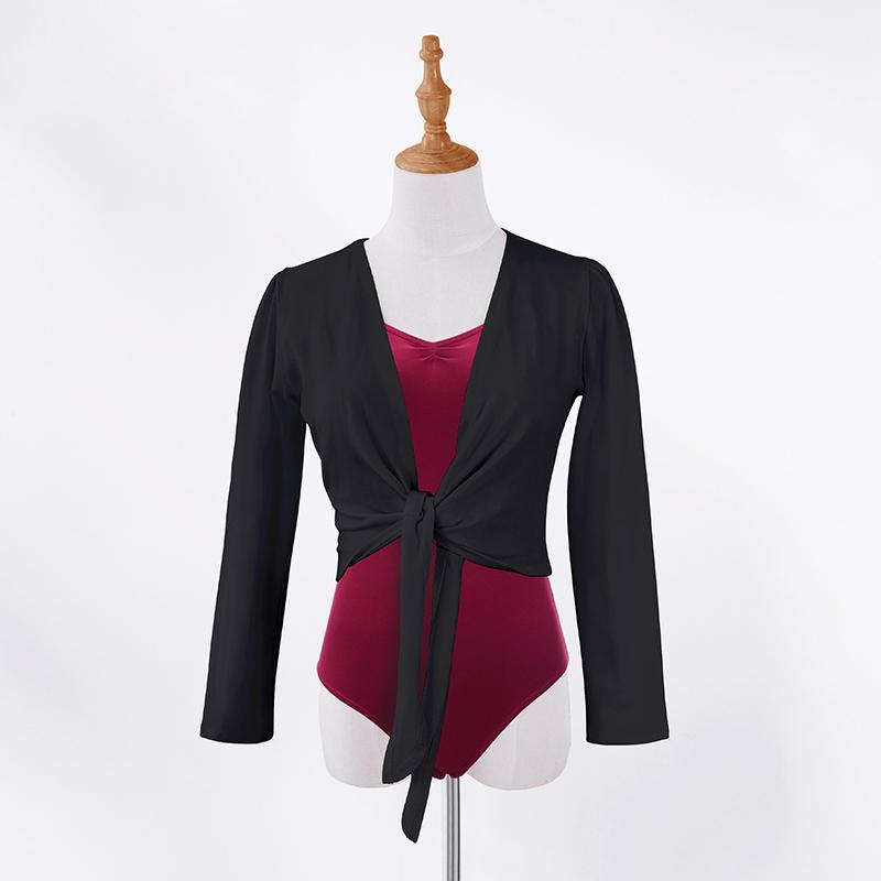 Ballet Wrap Top Dance Cotton Long Sleeve Self Tie Cardigan for Girls and Women Ballet Wrap Top Dance Cotton Long Sleeve Self Tie Cardigan for Girls and Women