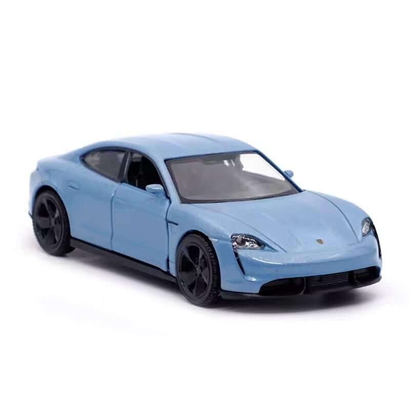 Porsche Taycan Turbo S 5 Inch Metal Car Simulation Exquisite Diecast & Toy Vehicle RMZ City 1:36 Alloy Model Birthday Gifts