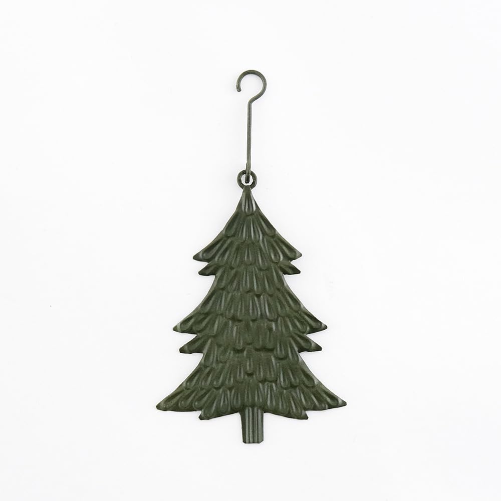 Shesay Geprägtes Zinnornament Display Nordische Weihnachten Großer Grüner Baum, (8cm hoch),