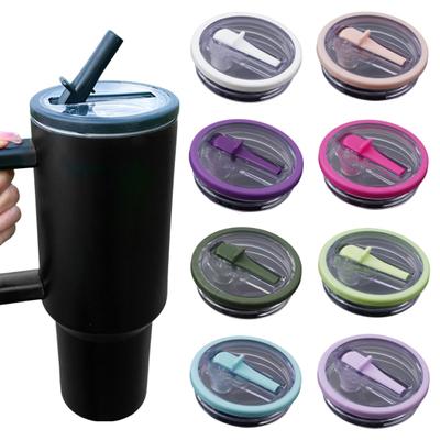 40 oz Tumbler Flip halmlock Byte av läckagesäkert stänkbeständigt lock för kopp BPA-fritt återanvändbart glas