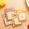 Memory Bread Toast Sticky Notes: Irregular Shaped Tearable Notepad for Students and Journals, Ins Style
