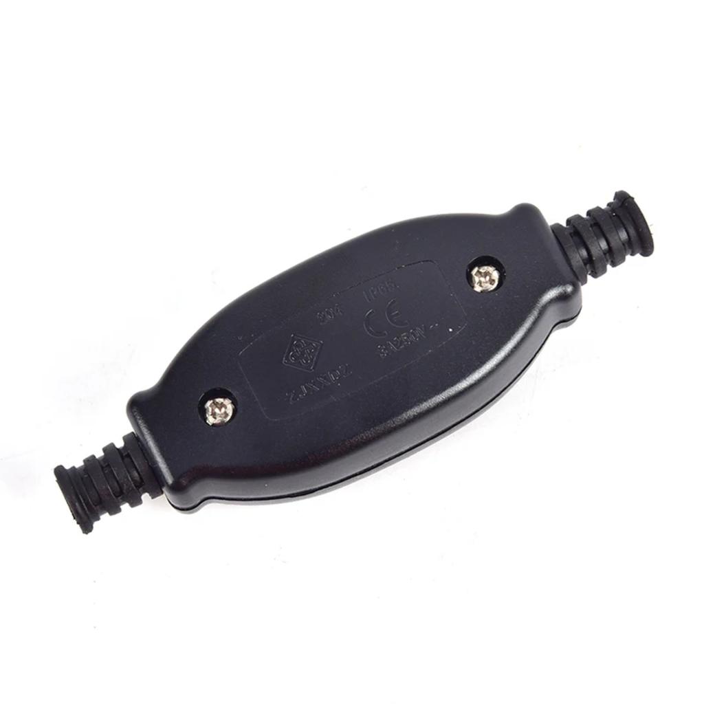Waterproof In Line  Cord  IP65 Round Wire Contact Double Cut  Rainproof Ouble-cut