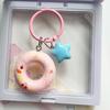 Cute Cartoon Star Swim Ring Key Chain Unique Creative Pendant for Women Students Schoolbag Backpack Charm