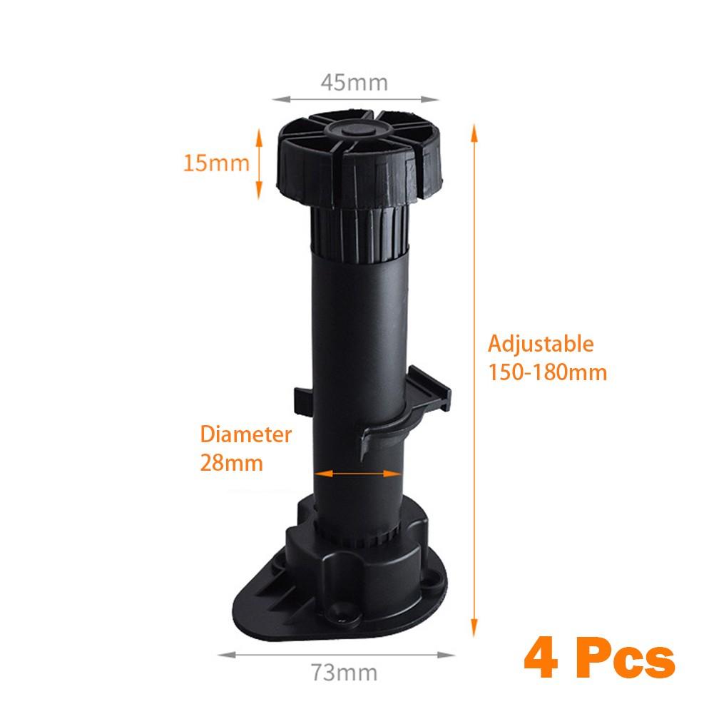 Cabinet Legs Plinth Feet Set of 4 Adjustable for Easy Furniture Leveling
