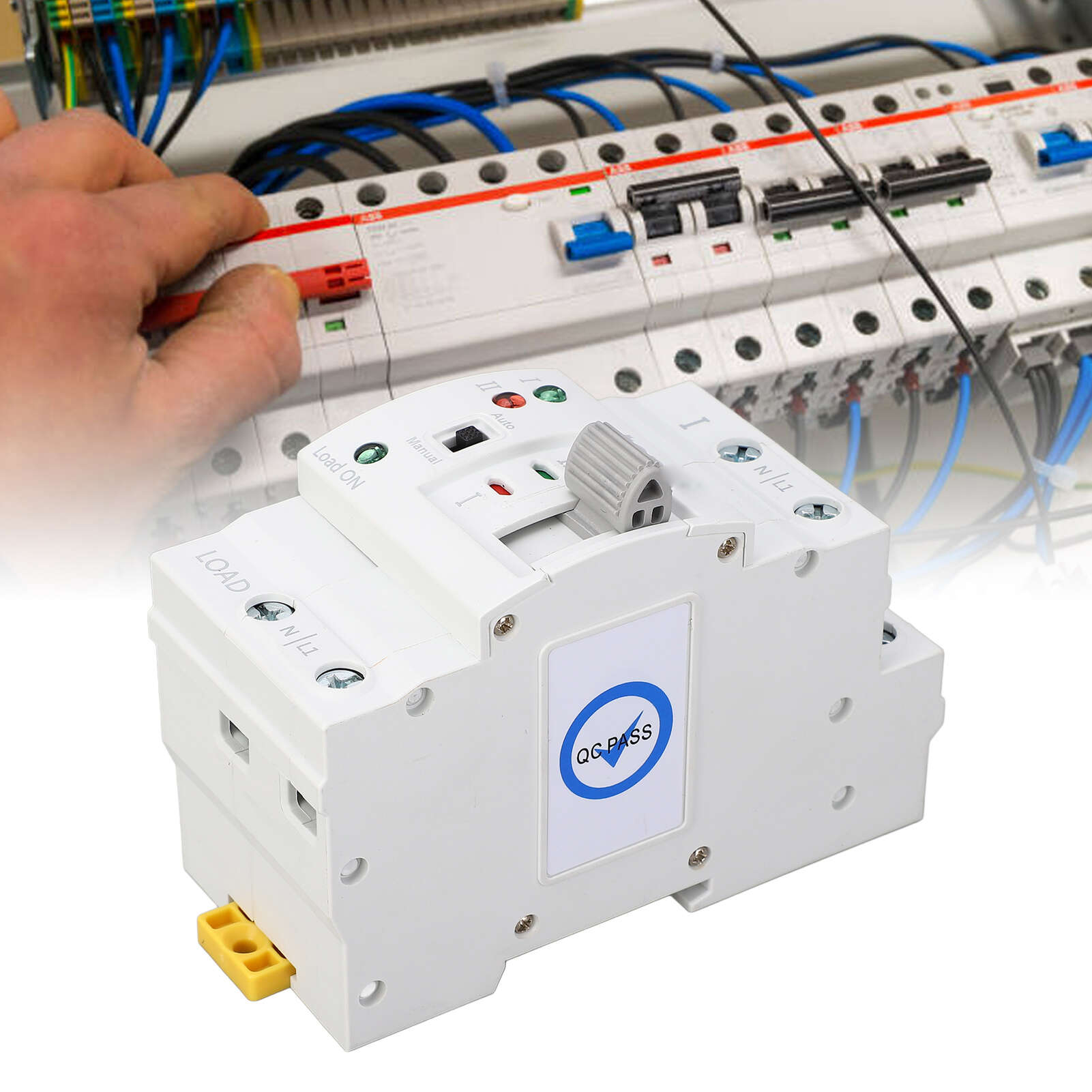 

Подвійний автоматичний перемикач живлення 2P 63A мілісекундний перемикач живлення ATS 110V 220V