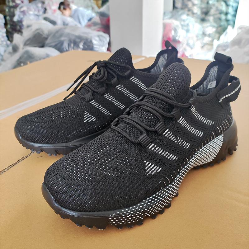 Summer Casual Sports Shoes for Men Lightweight Breathable Lace Up Outdoor Running Training Shoes Women Fashionable Flat Shoes