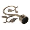 28mm Inner Diameter Drapery Rod End Finial - Leaves- Red Bronze