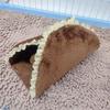 Small Animal Foldable Tunnel Pet Bed Cushion Cage Accessories Toy Hamster Plush Hideout Bedding Mat for ChipmunksFerrets