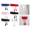 Fashion Women Satin Waist Belt Kimono Belts Floral Printed Lace Up Wide Girdle