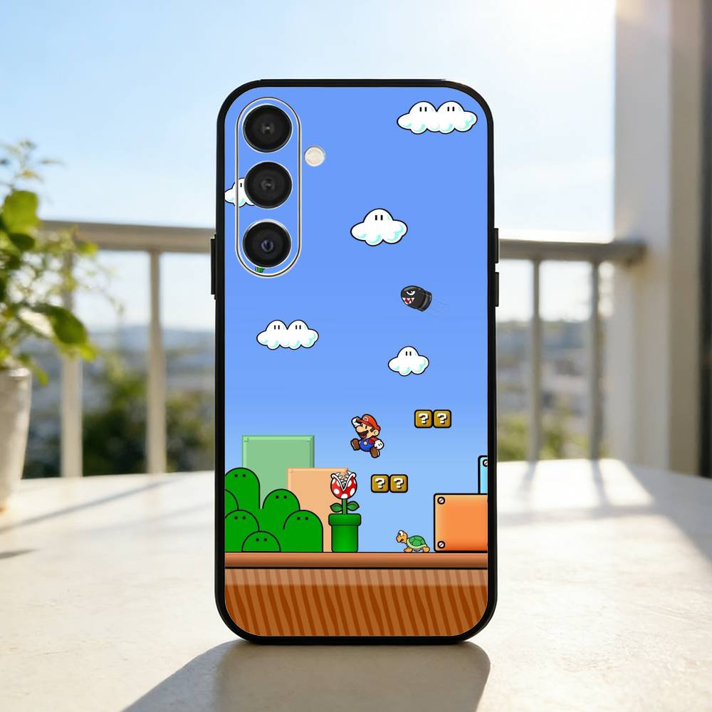Anime Super M-MarioS Bros  Phone Case For Samsung  A73,A21s,A22,A31,A32,A52,A53,A71,A80,Soft Black Shell Samsung a21