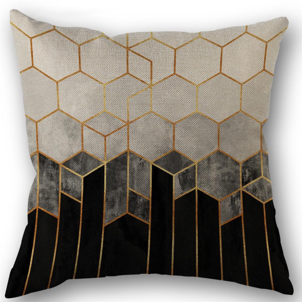 Abstract Art Pillowcase Wedding Decorative Linen Pillow Case For Home Pillow Cover 45X45(One Sides)