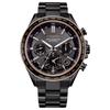 Série Attesa 100m Étanche Solaire Quartz Bracelet Super Titane 44mm Unisex Cadran Noir CC4074-61W