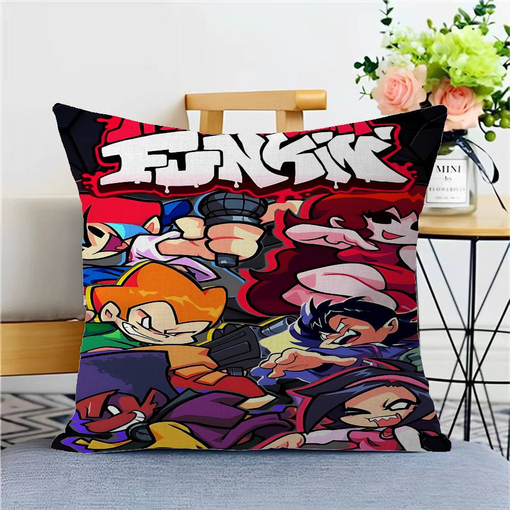 Games Friday Night Funkin Cushion Cover Polyester Sofa Cushions Decorative Throw Pillows Home Decoration Pillowcover