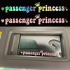 1 Stück 15*2,3CM Passagier Prinzessinnen Autoaufkleber Lustige kreative Aufkleber für Auto Rückspiegel Zubehör