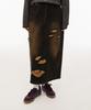 1993 Studio Damaged Washed Denim Long Skirt_Black