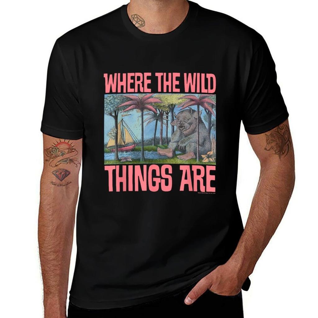 Where the Wild Things Are Cover T-Shirt Basic Plain Tee for Spring and Summer