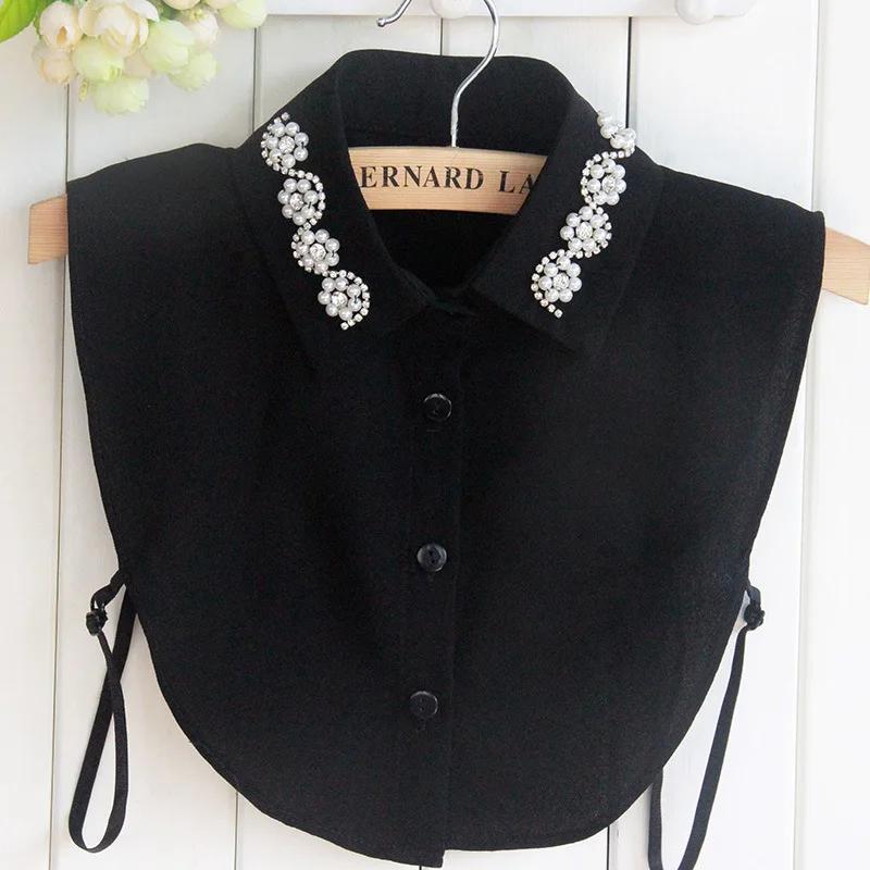 Fashion White Shirt Fake Collar Women False Collar Chiffon Daily Faux Cols Removable Mujer Detachable Collar Blouse Clothes