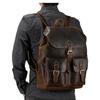Leather Backpack Large Capacity Men'S Retro Mad Horse Leather Travel Bag Student Schoolbag Can Hold 15 Inch Backpack