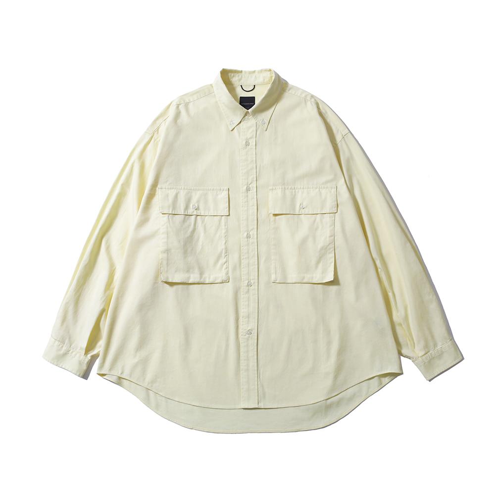 Moif [Ss24] Wide Utility Shirt / Yellow Oxford Yellow Oxford/2