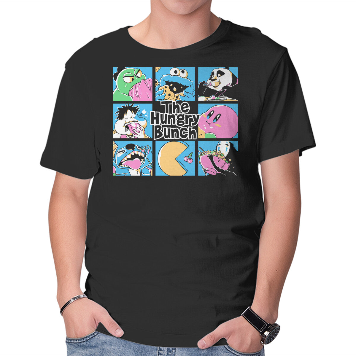Unisex Crew Neck T-Shirt The Hungry Bunch Graphic Short Sleeve Casual Tee XL