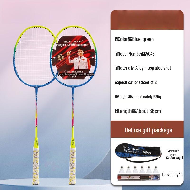 

WEZHO Durable Ultra-Light Alloy Badminton Racket Set