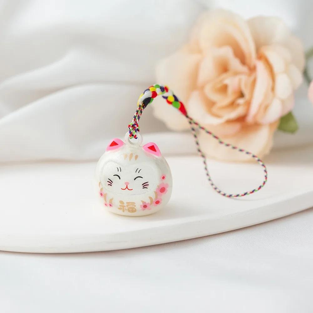 Bring Wealth Cat Bells Pendant Good Luck Handbag Accessories Lucky Cat Keychain Ornaments Creative Gift