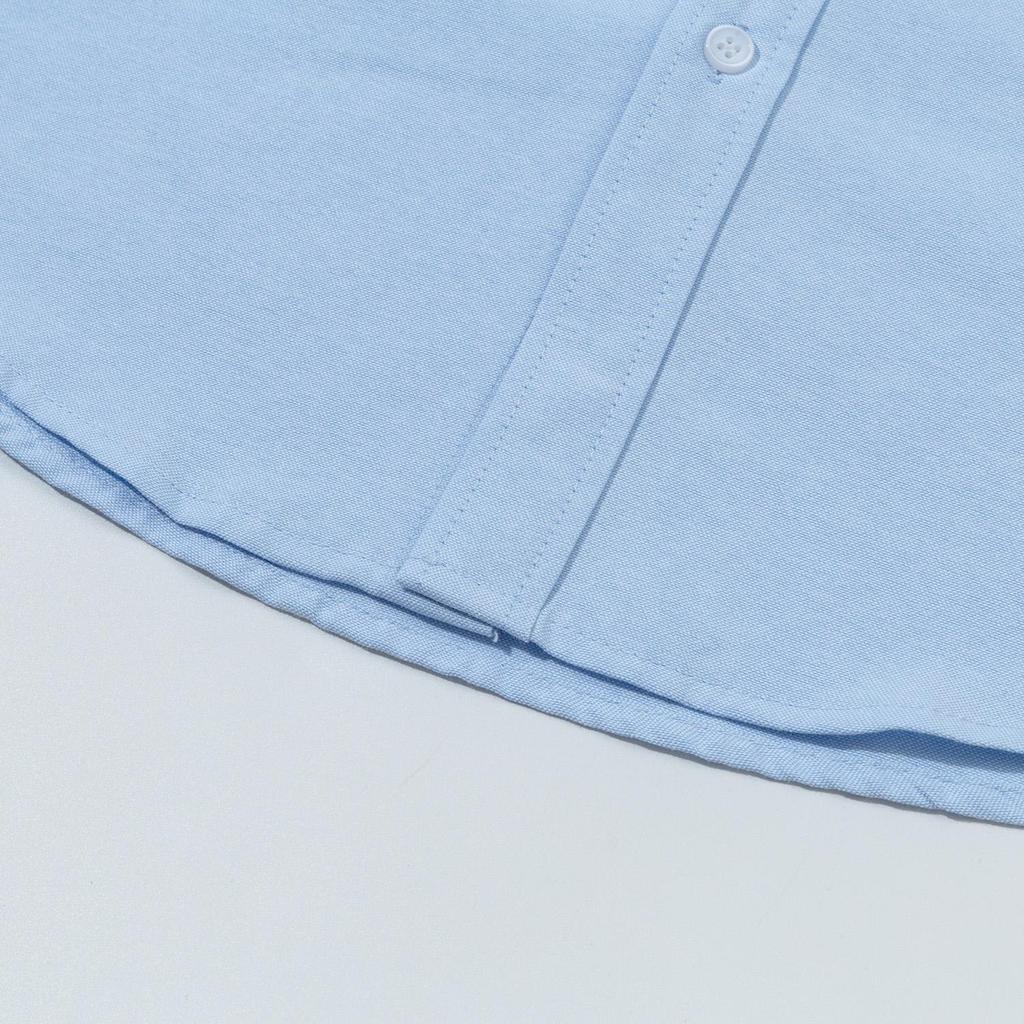 AMI 2025 Autumn New Product Chest Pocket Classic Black Embroidered Small Love Casual Cotton Solid Color Long Sleeve Shirt