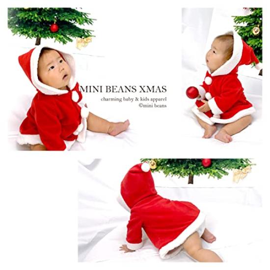 MiniBeans Santa Hooded Santa Costume Dress, (100cm)