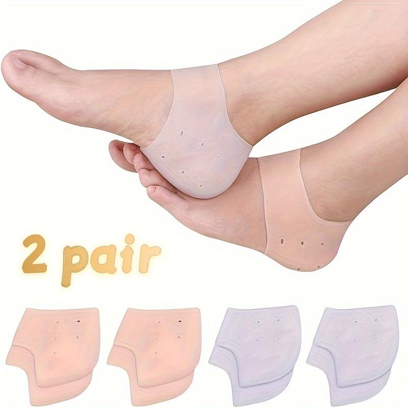

4pcs Set, 2 Pairs of Silicone Anti-Crack Foot Protectors, Moisturizing Anti-Abrasion Heel Covers, Dry Cracked Foot Care Pads