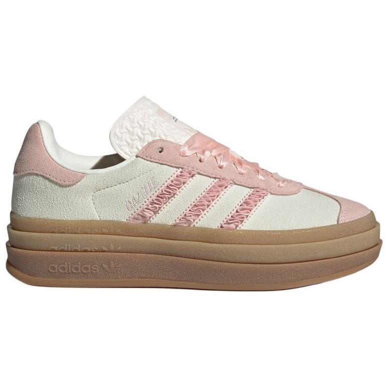 adidas Gazelle Bold Pink Ruffle Lace Women Sneakers Ivory Sandy-Pink Off-White JR8374