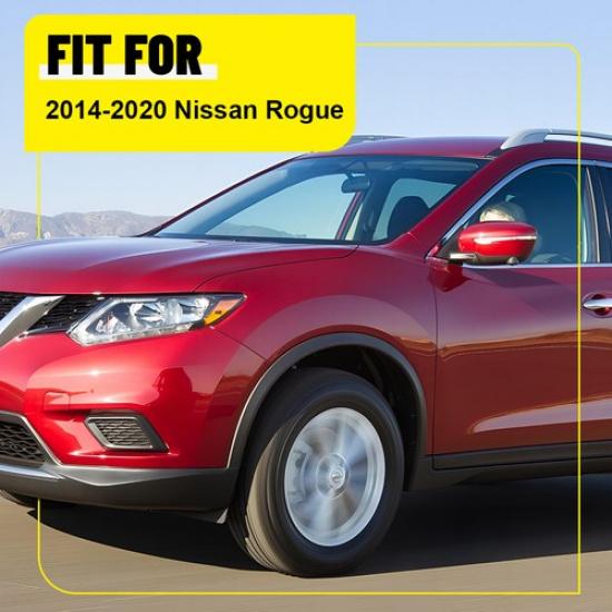 For Nissan Rogue 2014- Mirror Pillar Black Post Window Door Trim Cover