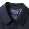 Middle-aged and elderly lapel down jacket men's casual thickened warm velvet dad jacket