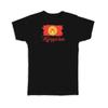 Cadeau T-shirt : Kirgizië Vlag Kirgizisch Land Expat