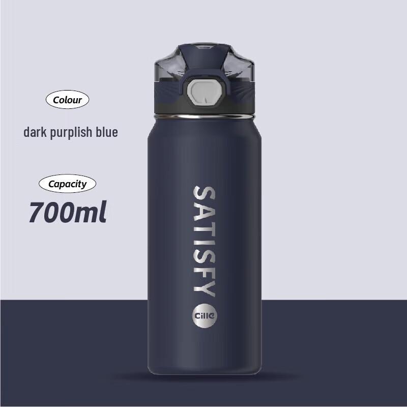 Cille 316 Stainless Steel Insulated Sports Straw Water Bottle