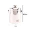 Kitchen Double Walled Wine Beer Bar Ice Bucket Ice Cube Container With Tongs And Lid Cooler