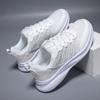 Solid Color Simple Ins Style High Sense Sneaker Leisure Commute Platform Mesh Surface Breathable Flyknit Shoes Women's Shoes