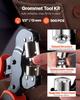 Grommet Tool Kit 12 Mm Eyelet Tool Kit with 500 PCS Silver Grommets, with Eyelets and Washers, Manual Grommet Press Pliers, Hole Punch, and Block, for