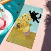Asciugamano Stampa Gatto Arte Van Gogh Asciugatura Rapida Morbido Yoga Nuoto Fitness Alpinismo Grandi Asciugamani da Spiaggia