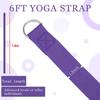 183*3.8cm Yoga Strap Cotton Exercise Yoga Belt Adjustable Woven Stretch D-Ring Buckle Fitness Stretching Bands Pilates Rope