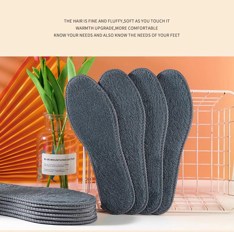 Hřejivé fleecem podšité vložky pro muže a ženy - Silné, měkké, prodyšné, deodorizační, pot pohlcující a pohodlné bavlněné vložky do bot.