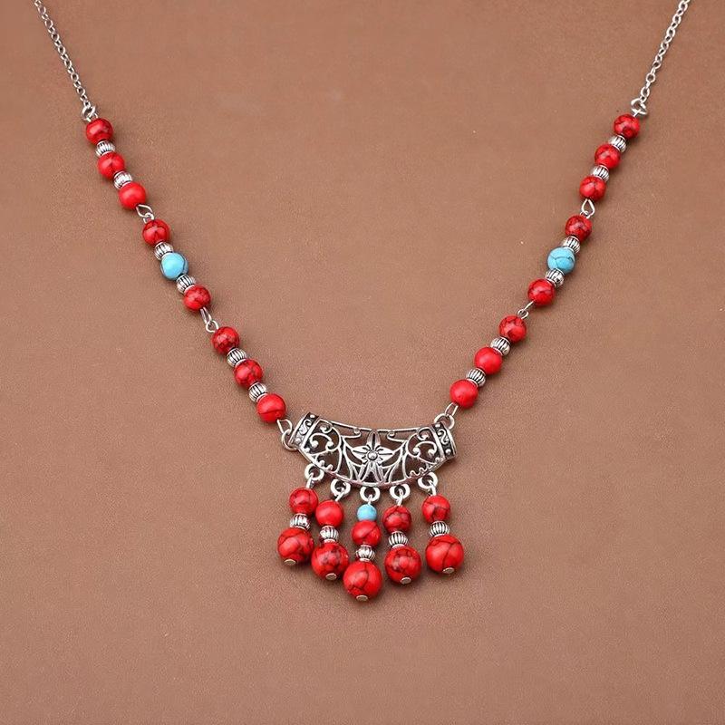 Ethnic Style Jewelry, Ancient Hanfu, Dunhuang Feitian Accessories, Beaded Tassel Necklace, Headgear, Simple And Thin Forehead Jewelry.