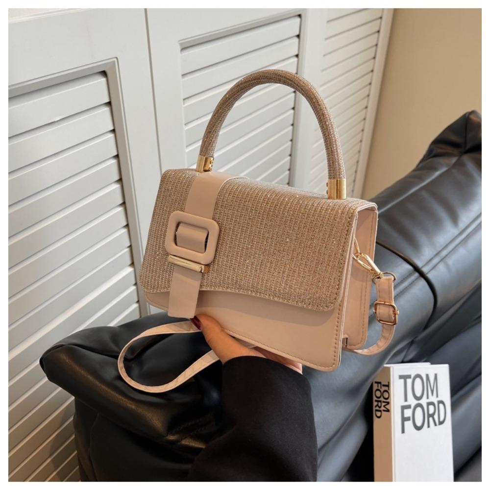 New Design Women’s Shoulder Bag with Belt Buckle Detail Minimalist Fashion Crossbody Handbag