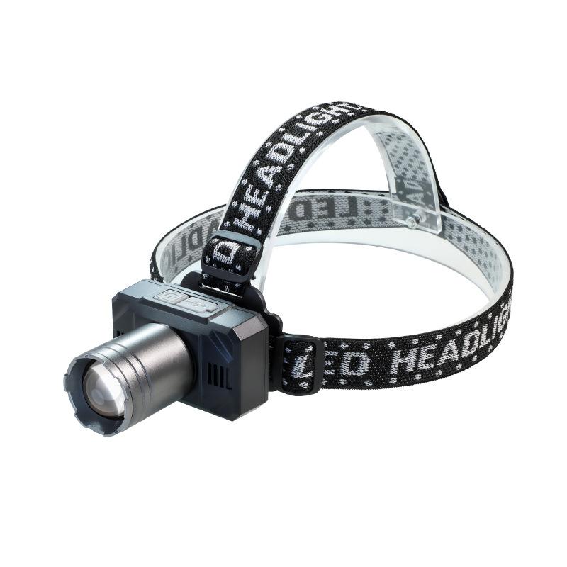 Rechargeable Telescopic LED Headlight Outdoor Wearable Strong Light for Night Riding And Fishing - Adjustable Focus