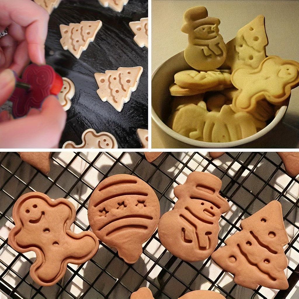 9 Stück Oster-Kekspresse Form 3D Kunststoff Sandwich Backwerkzeug Hausgeprägter Stempel für Dosen-Sauce