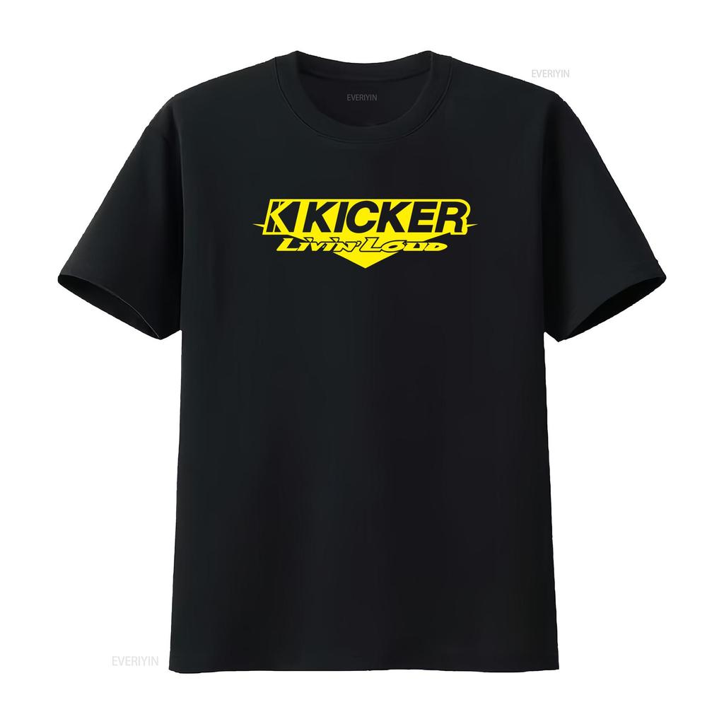 Kicker Livin Loud Audio Logo T shirt Perfect for Car Enthusiasts Features Speakers Amplifiers Subwoofers Design vintage Washed