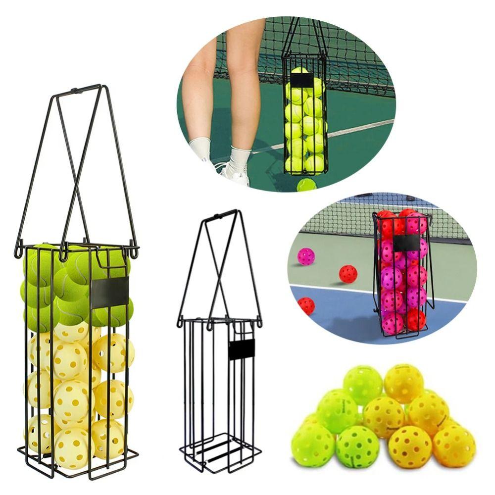 Black Pickleball Picker Upper Ergonomic Handle Tennis Ball Hopper Tennis Accessories