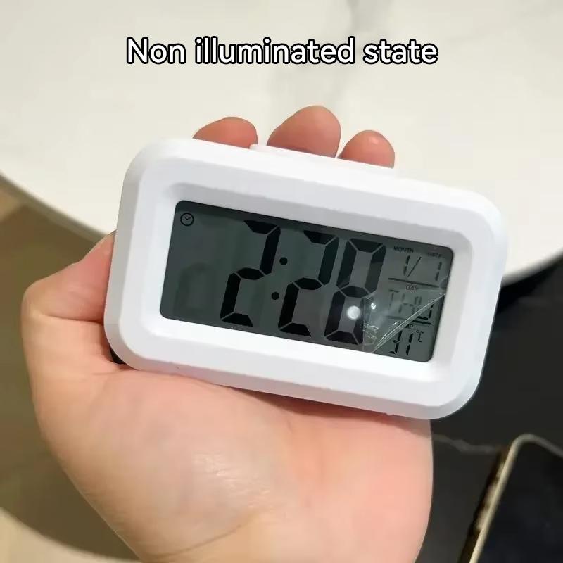 Mini Digital Alarm Clock  LED Backlight Snooze Timer Multifunction Desktop Clock For Kids Students Kitchen Time Management Tool