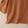 ZANZEA Damen Casual Umlegekragen 3/4 Ärmel Lockere Bluse